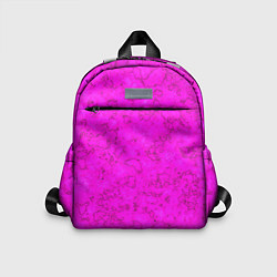 Детский рюкзак Розовый яркий неоновый узор с мраморной текстурой, цвет: 3D-принт