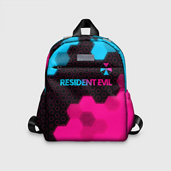 Детский рюкзак Resident Evil - neon gradient: символ сверху, цвет: 3D-принт