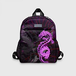 Детский рюкзак Неоновый дракон purple dragon, цвет: 3D-принт