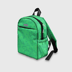 Детский рюкзак Мраморный зеленый яркий узор, цвет: 3D-принт — фото 2