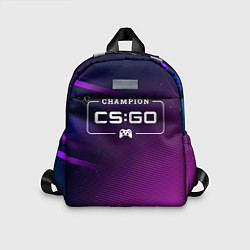 Детский рюкзак Counter Strike gaming champion: рамка с лого и джо, цвет: 3D-принт