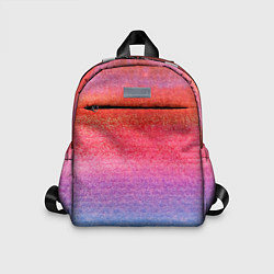 Детский рюкзак Красно-синий градиент акварель, цвет: 3D-принт