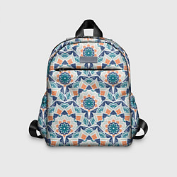 Детский рюкзак Цветы светлый орнамент, цвет: 3D-принт