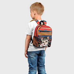 Детский рюкзак Крик котёнка мяу, цвет: 3D-принт — фото 2