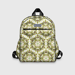 Детский рюкзак Цветы абстрактные зелёные, цвет: 3D-принт