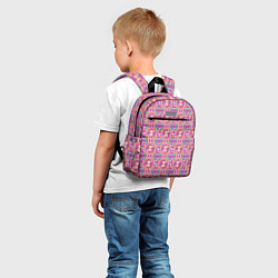 Детский рюкзак Геометрический паттерн на сиреневом фоне, цвет: 3D-принт — фото 2