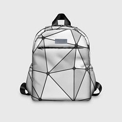 Детский рюкзак Геометрические линии на сером фоне, цвет: 3D-принт