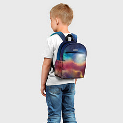 Детский рюкзак Многогранное космическое пространство - яркая звез, цвет: 3D-принт — фото 2