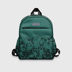 Детский рюкзак Абстрактный черно-зеленый, цвет: 3D-принт