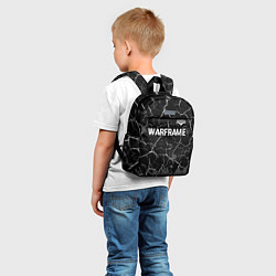 Детский рюкзак Warframe glitch на темном фоне: символ сверху, цвет: 3D-принт — фото 2