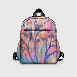 Детский рюкзак Акварельный растительный узор зимнее утро, цвет: 3D-принт
