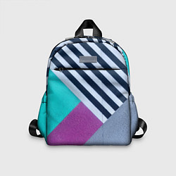 Детский рюкзак Разнообразные абстрактные паттерны, цвет: 3D-принт