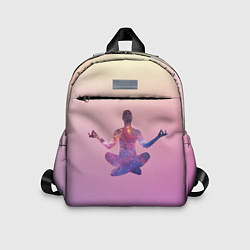 Детский рюкзак Поза лотоса в йоге, цвет: 3D-принт