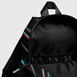 Детский рюкзак Символ Akira в стиле glitch на темном фоне, цвет: 3D-принт — фото 2
