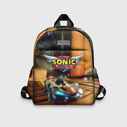Детский рюкзак Team Sonic racing - hedgehog - video game, цвет: 3D-принт