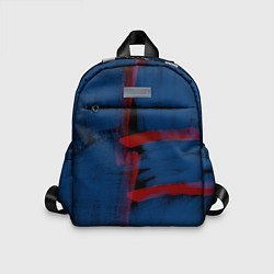 Детский рюкзак Абстрактный сине-красный, цвет: 3D-принт