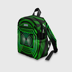 Детский рюкзак Зелёный туннель - оптическая иллюзия, цвет: 3D-принт — фото 2