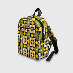 Детский рюкзак Геометрический золотистый паттерн, цвет: 3D-принт — фото 2