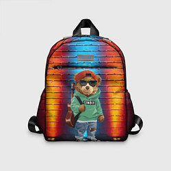 Детский рюкзак Мишка гитарист, цвет: 3D-принт