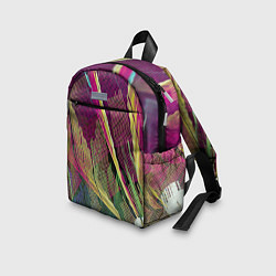 Детский рюкзак Неоновые волнообразные линии, цвет: 3D-принт — фото 2