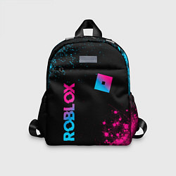 Детский рюкзак Roblox - neon gradient: надпись, символ, цвет: 3D-принт