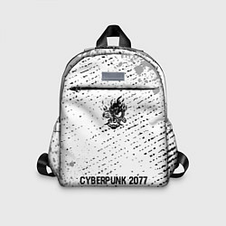 Детский рюкзак Cyberpunk 2077 glitch на светлом фоне: символ, над, цвет: 3D-принт