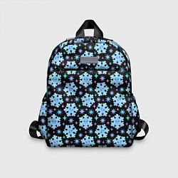 Детский рюкзак Яркие зимние снежинки с цветными звездами