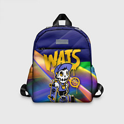 Детский рюкзак Whats - скелет со скейтбордом - граффити, цвет: 3D-принт