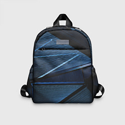Детский рюкзак Тёмные геометрические линии и фигуры, цвет: 3D-принт
