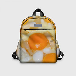 Детский рюкзак Яичница с салом, цвет: 3D-принт