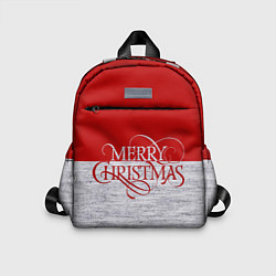 Детский рюкзак Merry Christmas красный, цвет: 3D-принт
