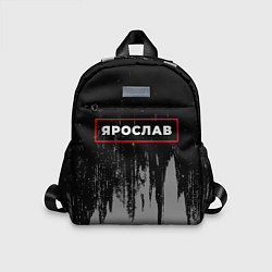 Детский рюкзак Ярослав - в красной рамке на темном, цвет: 3D-принт