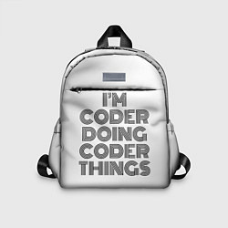 Детский рюкзак Im doing coder things: на светлом, цвет: 3D-принт