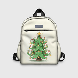 Детский рюкзак Новогодняя нарядная елочка, цвет: 3D-принт