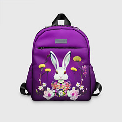 Детский рюкзак Кролик с одуванчиками, цвет: 3D-принт