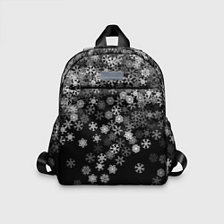 Детский рюкзак Пушистые снежинки, цвет: 3D-принт