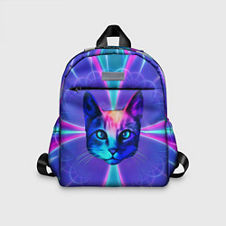 Детский рюкзак Яркий неоновый портрет кота