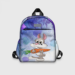 Детский рюкзак Зайка с морковкой и листья, цвет: 3D-принт