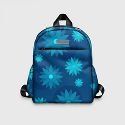 Детский рюкзак Узор из синих цветов