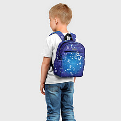 Детский рюкзак Кролик символ 2023 на карте звездного неба, цвет: 3D-принт — фото 2