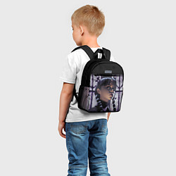 Детский рюкзак Уэнсдэй, дочь Гомеса и Мортиши Аддамс, цвет: 3D-принт — фото 2