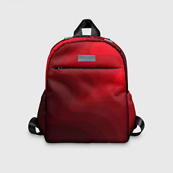 Детский рюкзак Красный абстрактный фон волны, цвет: 3D-принт