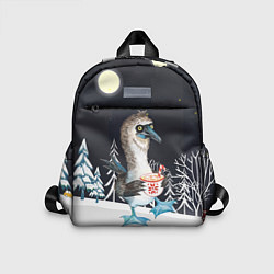 Детский рюкзак Новогодняя птица, цвет: 3D-принт
