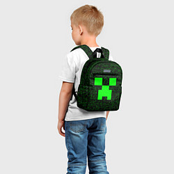 Детский рюкзак Minecraft green squares, цвет: 3D-принт — фото 2
