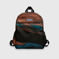 Детский рюкзак Синие и оранжевые переливающиеся пески во тьме
