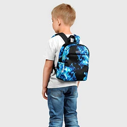 Детский рюкзак Красивый синий огонь, цвет: 3D-принт — фото 2