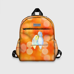 Детский рюкзак Пара влюбленных попугаев, цвет: 3D-принт