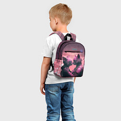 Детский рюкзак Влюбленные кибер-котики, цвет: 3D-принт — фото 2