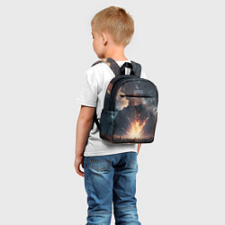 Детский рюкзак Галактика, светящаяся над пейзажем, цвет: 3D-принт — фото 2