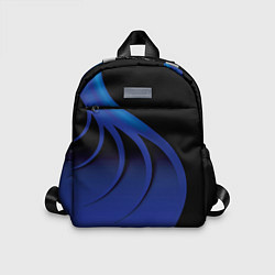 Детский рюкзак Синие щупальца на чёрном, цвет: 3D-принт